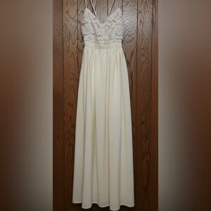 Elegant Cream Maxi Dress